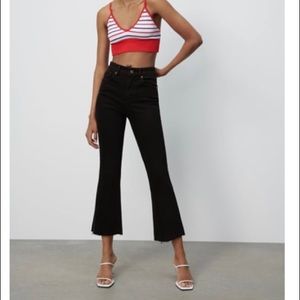 NWT Cropped Flare Jeans in Black size US 6 (fits US 4)